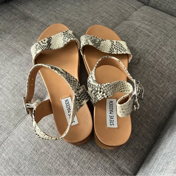 Steve Madden Shoes Steve Madden Snake Print Sandals Poshmark